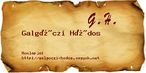 Galgóczi Hódos névjegykártya